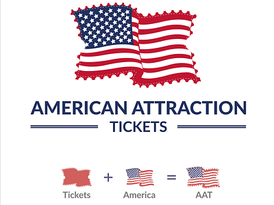 American Attraction Tickets adobeillustrator branding design icon logo logo design ticketing typography