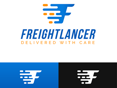 Freightlancer Logo adobeillustrator branding delivery service design freight icon logo logo design shipping typography