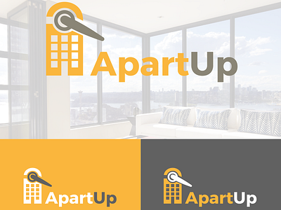 Apartup - Logo Design for an Apartment Business adobeillustrator branding design icon illustration logo logo design minimal vector