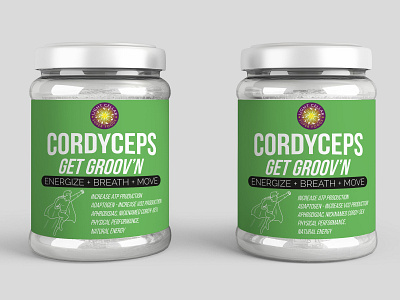 Cordyceps: Product Label Design adobeillustrator design label design label mockup package design package mockup product branding vector