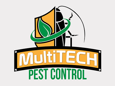 Multitech Pest Control Logo adobeillustrator branding design logo logo design vector
