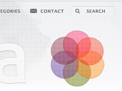 Navigation extended into search color logo search texture