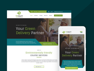 Delivery Service - Website clean website courier courier app courier service courier services courier website creative website delivery app delivery app landing page delivery service delivery services delivery website e commerce website eco friendly environment design environmental minimal website modern website saas landing page web designer