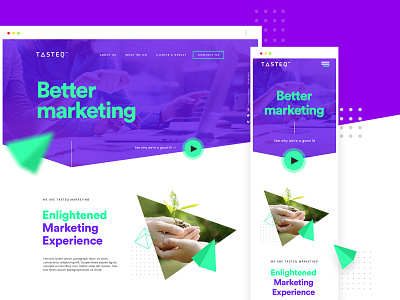 Creative landing page design for marketing firm