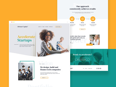 Creative landing page for capital funding company