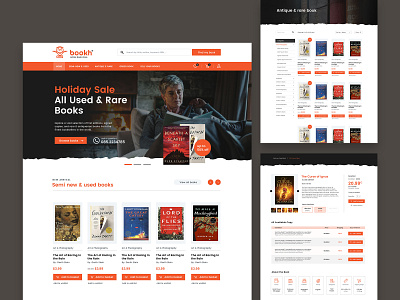 Online book store - website design clean website creative website ecommerce ecommerce app ecommerce design landing page landingpage minimal modern website online shop online store shopify simple web design web designer web developer web illustration webdesign website woocommerce