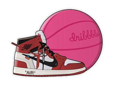 Off-White x Nike Jordan 1 illustration jordan nike off white off-white shoe sneaker