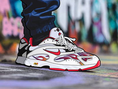 Supreme x Nike Air Streak Spectrum Plus air illustration illustrator kicks nike shoes sneakers supreme