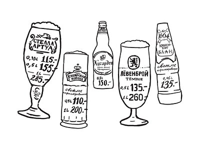 Beers beers illustration menu