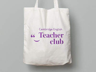 Cambridge Teacher Club bag branding engilsh logo logotype teachers tote bag