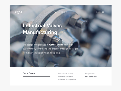 Industrial Valves Website design photography typography web web design website