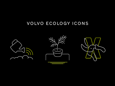 Volvo Ecology 🌲 design ecology graphicdesign green icons iconset illustrator jamdave volvo