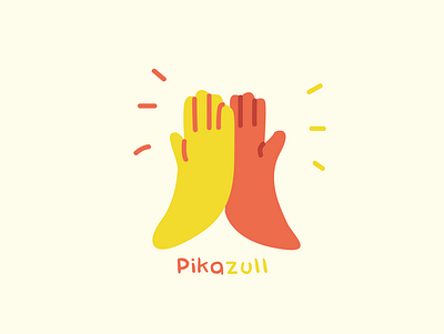 pikazull branding design flat logo