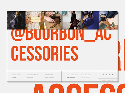 BOORBON store homepage accessories bag design ecommerce interface leather leather goods shop store typography ui ux webdesign website