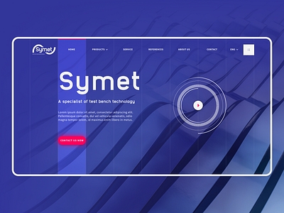 SYMET home screen design systems technology testbench ui ux water webdesign website