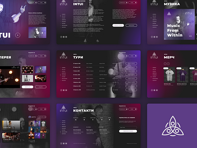 INTUI music band band concept design music music band ui ux webdesign website