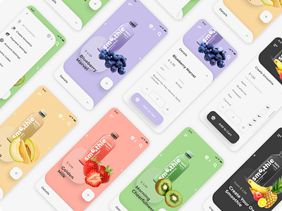 Smoothie App app application bright color concept delivery delivery app design fruits shop ui ux
