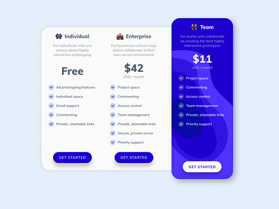 Pricing Daily UI Challenge card challenge concept daily ui design plans pricing pricing plan pricing table ui ui challenge ux web webdesign website