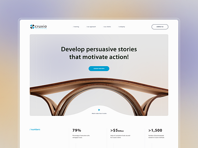 Cruxio bridge business company concept corporate design gradient ui ux webdesign website