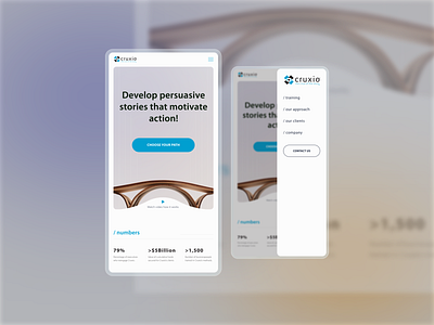 Cruxio bridge bussines company concept corporate design gradient ui ux webdesign website