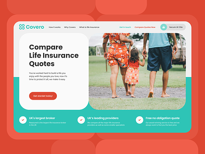 Covero life insurance company corporate design family homepage insurance life ui user experience user interface ux webdesign website