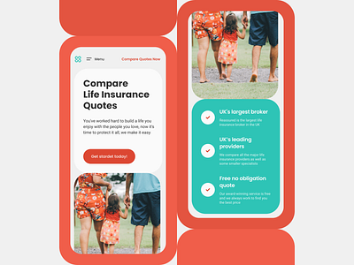 Covero life insurance mobile company corporate design family homepage insurance life mobile ui user experience user interface ux webdesign website