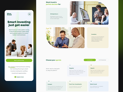 Silent Invest landing page