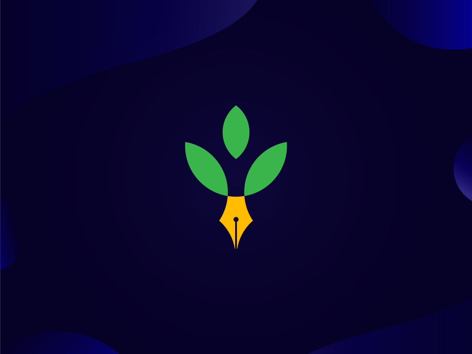 Leaf & Pen Logo by Al Mamun | Logo & Branding Expert on Dribbble