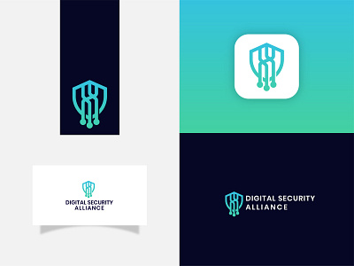 Digital Security Alliance branding design graphic design icon logo logo design logo icon logo logodeaign graphic