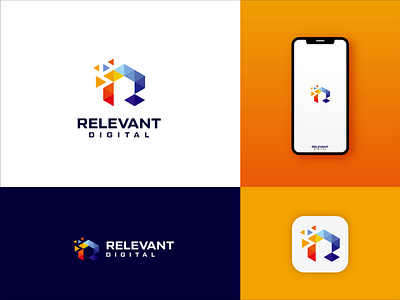 RELEVANT DIGITAL - Unsold Modern Logo | for Sale!!! creative logo flat logo logo design logo designer logo identity logo maker modern logo