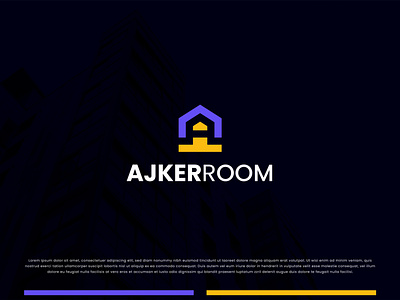 AJKERROOM - Modern Logo best logo logo folio logos professional logo real estate logo room logo