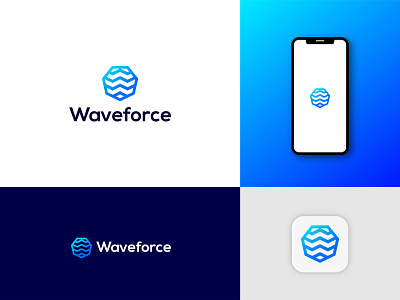 Waveforce - Modern Logo best logo business logo creative logo crypto logo eye catching icon logo design modern logo nft logo security logo w logo