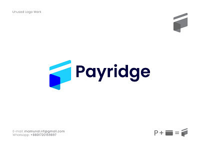 Payridge - Abstract Credit Card Logo Concept - Unused abstract p logo app icon branding cedit card logo crypto graphic design icon letter p logo logo money nft pay payment payment icon transaction vector