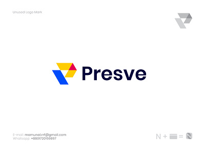 Presve - Abstract P + V Logo Concept - Unused abstract logo alphabet logo business logo letter p logo letter v logo lettermark logo logo mark modern logo monogram pv logo simple logo vp logo mark