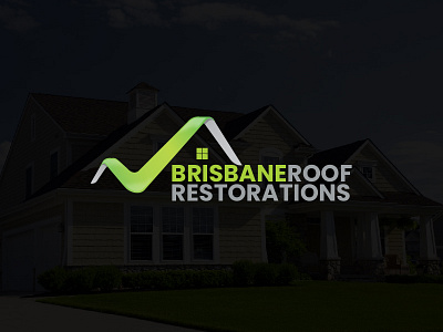Real Estate Logo branding brisbane roof restorations home house icon logo real estate roof type