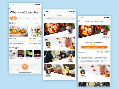 Food Bites App app chat design food food drink food app icon typography ui ux
