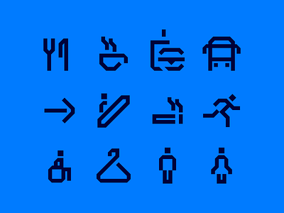 45 Degrees pictos 45 icon pictogram wayfinding