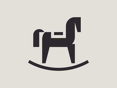 Rocking horse icon pictogram rocking chair rocking horse