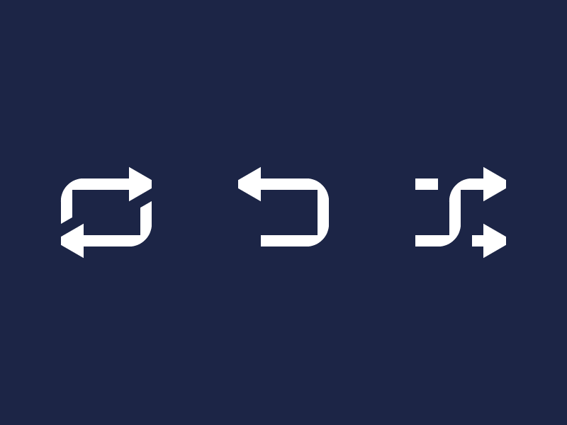 Arrows arrow back icon pictogram repeat shuffle