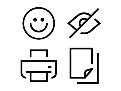 WIP copy hide icon icon system interface pictogram print smile