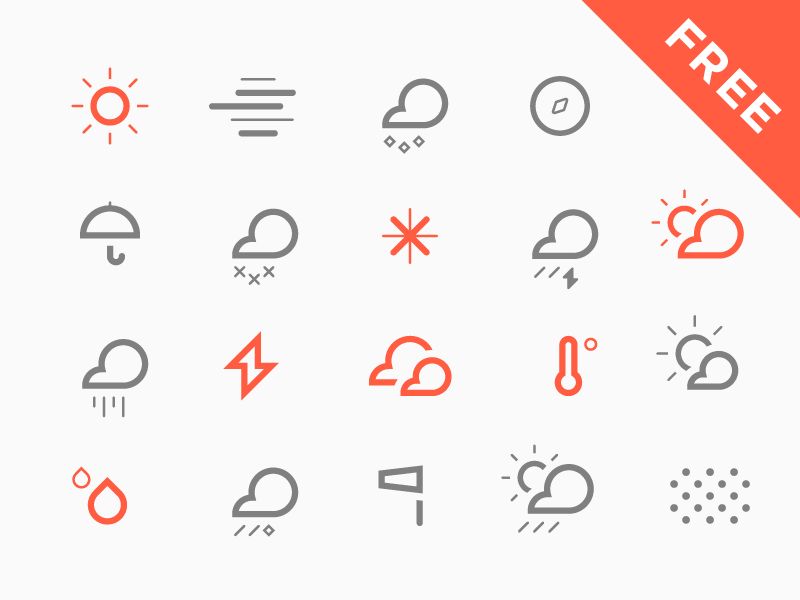 The Weather Is Round Free Icons weather rain icons temperature cloud sun windsock storm free humidity freebie