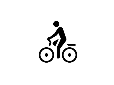 Cyclist icon bicycle black cyclist pictogram