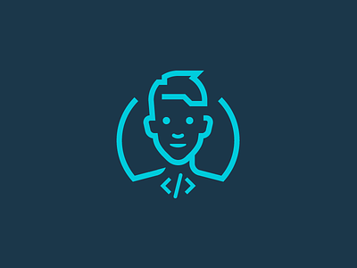 Developer icon avatar code coder developer icon wip
