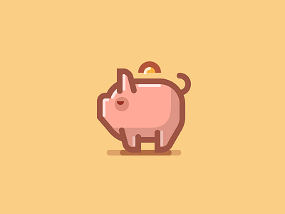 Piggy bank icon /3/