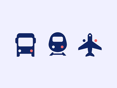 Transport icons goeuro icon omio pictogram transport trip
