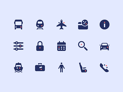 GoEuro icons design goeuro icon icon system omio pictogram tickets travel trip world