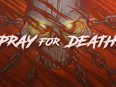 Pray for Death - game cover chains cover death drawing game gog gog.com illustration pray for death redraw remake skull
