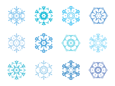 Snowflakes illustrator snow vector art