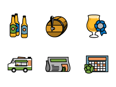 Brewery Icons beer iconography icons illustrator