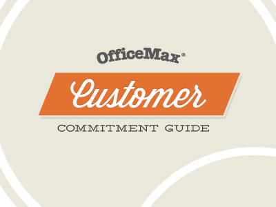 Customer Commitment cover guide lost type orange typography warm